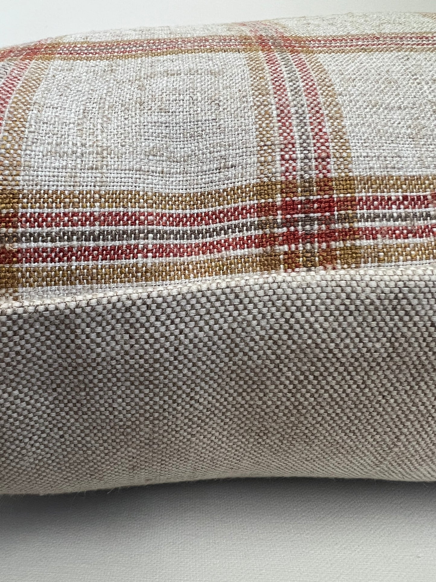 Rust Plaid Pillow Cover