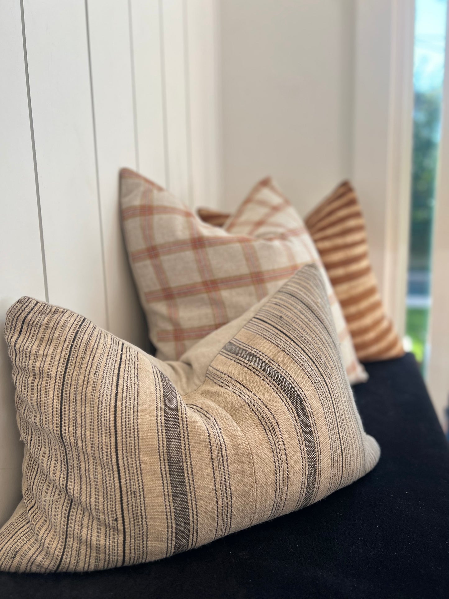 Rust Plaid Pillow Cover