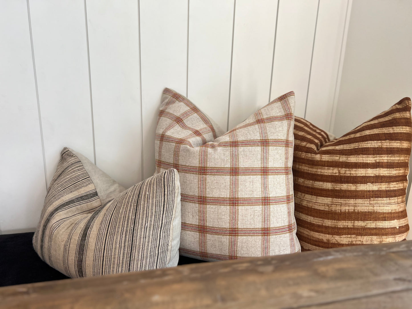 Rust Plaid Pillow Cover