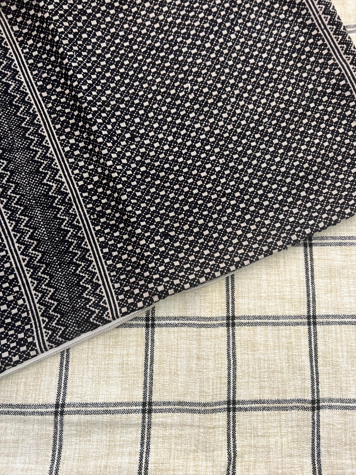 Neutral Plaid Pillow Cover